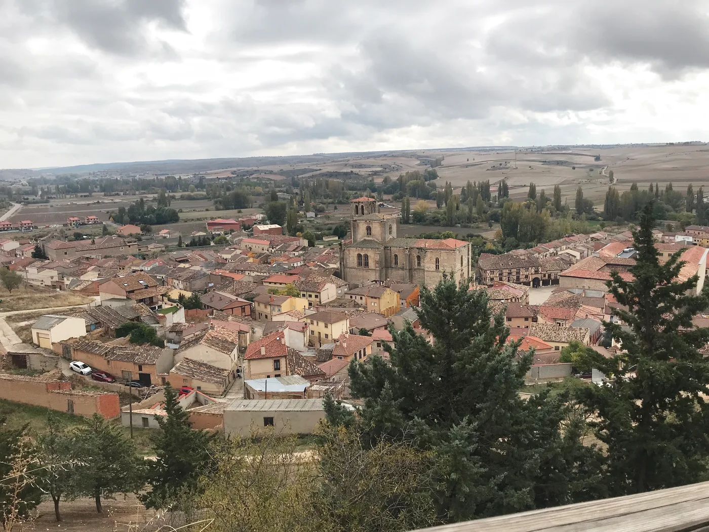 Vista de Peñaranda de Duero con la excolegiata